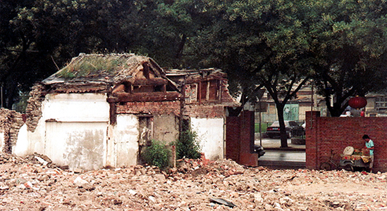 The Destruction of beijing's historic Hutongs continues apace before the Olympic Games in 2008