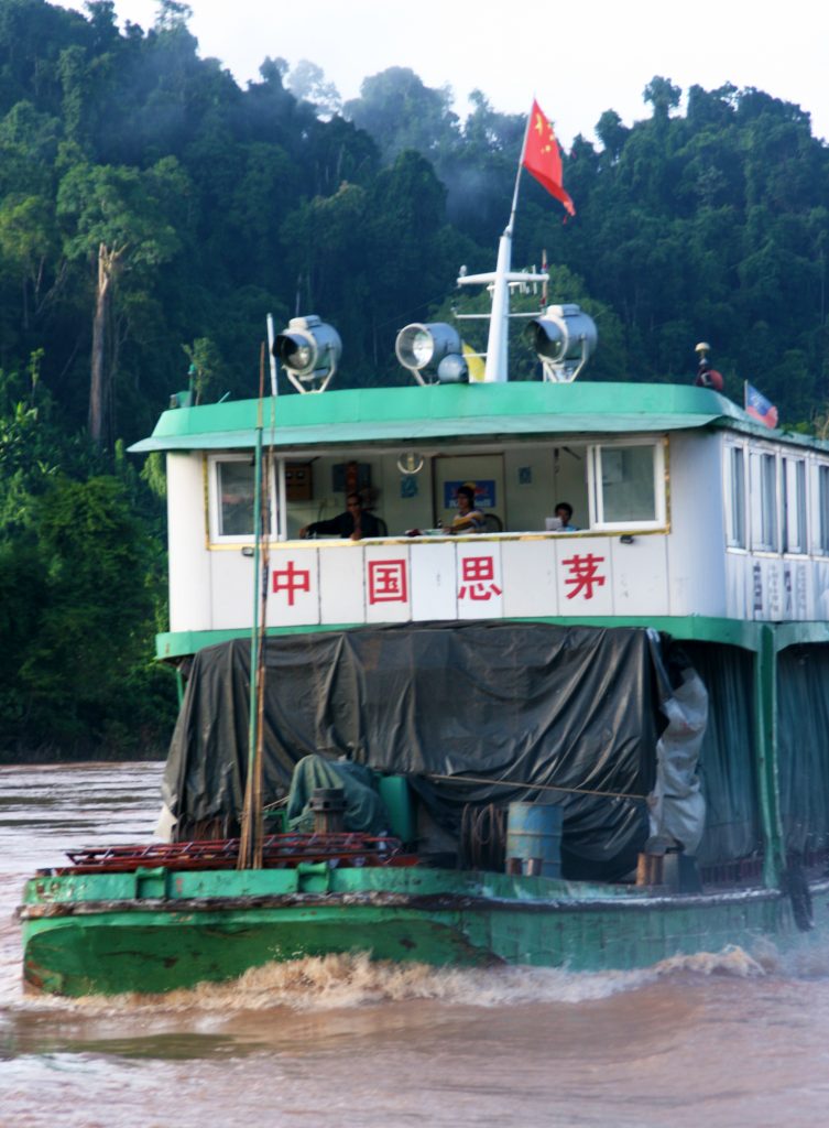 Mekong River Traffic Chinese Boat