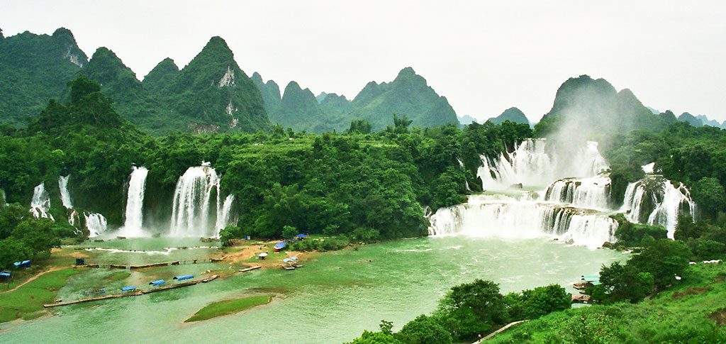 Detian Waterfall Separating China and Vietnam