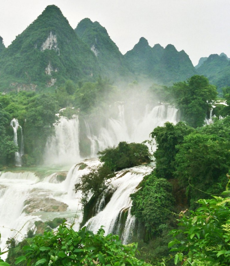 Detian Waterfall Separating China and Vietnam