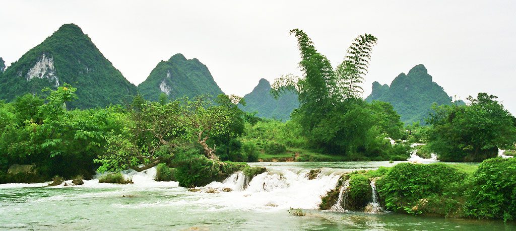 Detian Waterfall Separating China and Vietnam