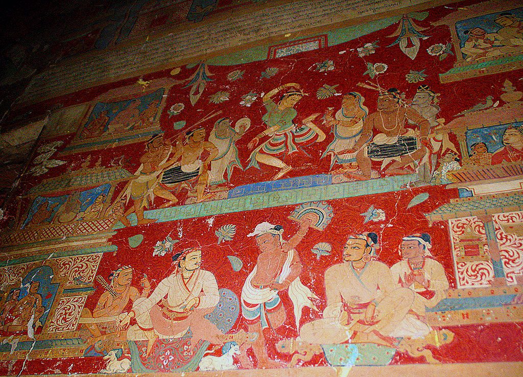 paintings on the walls of Shalu Monastery 夏鲁寺: Tibet