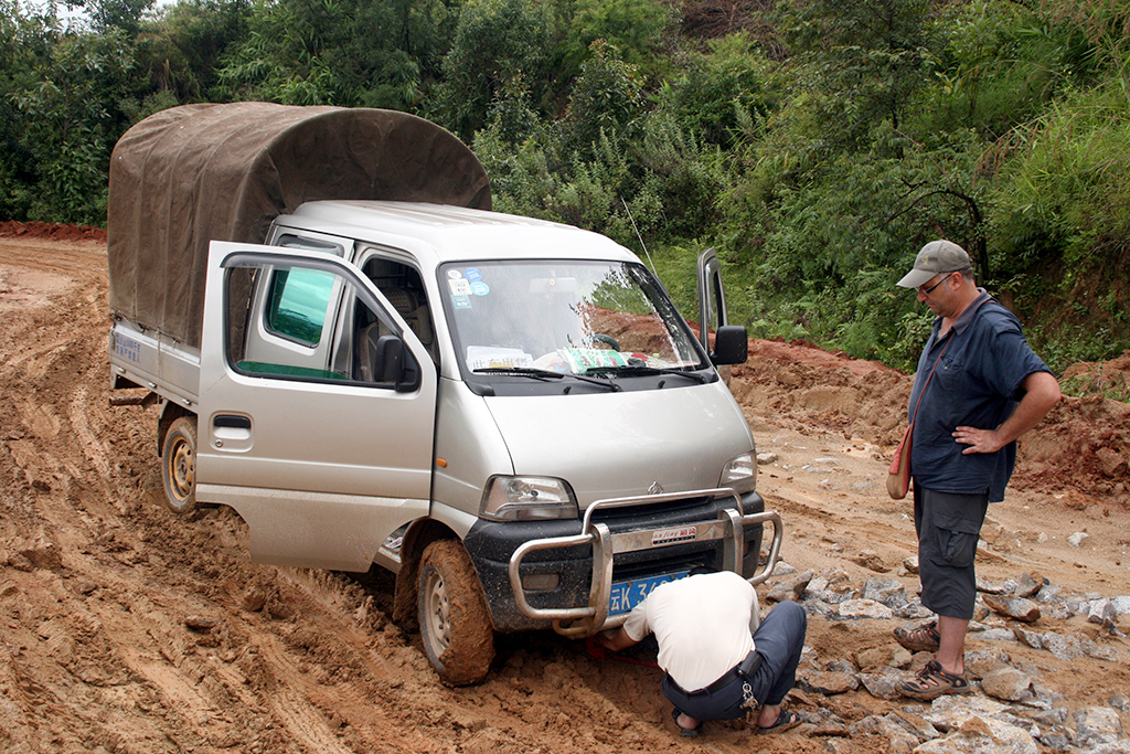 stuck in the mud near Menghai