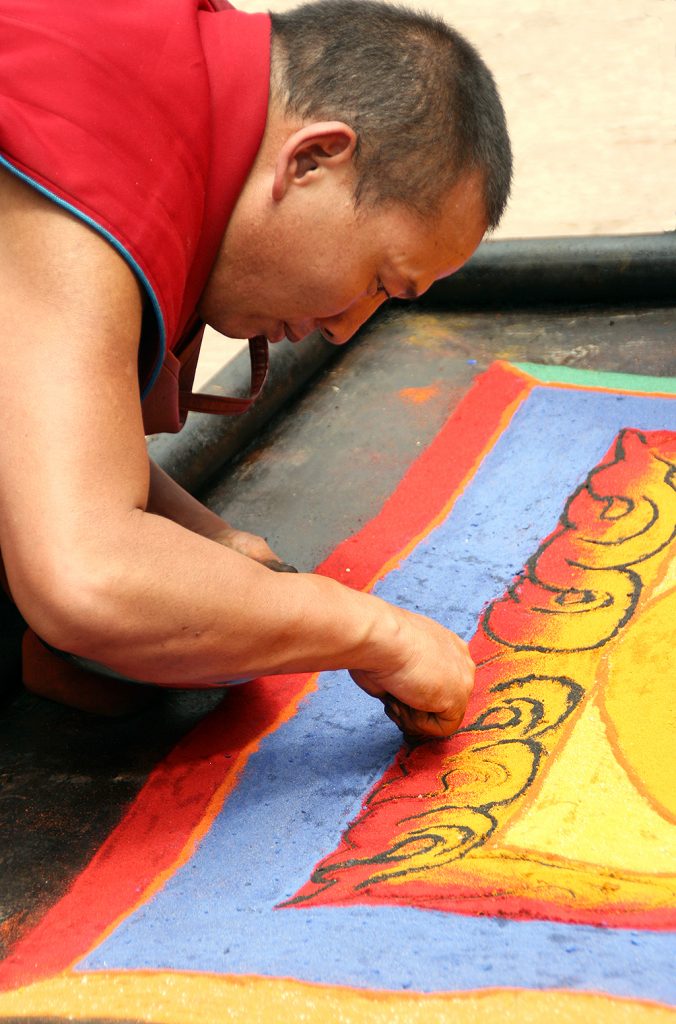 Ramoche Temple Lhasa Making Sand Mandalas 