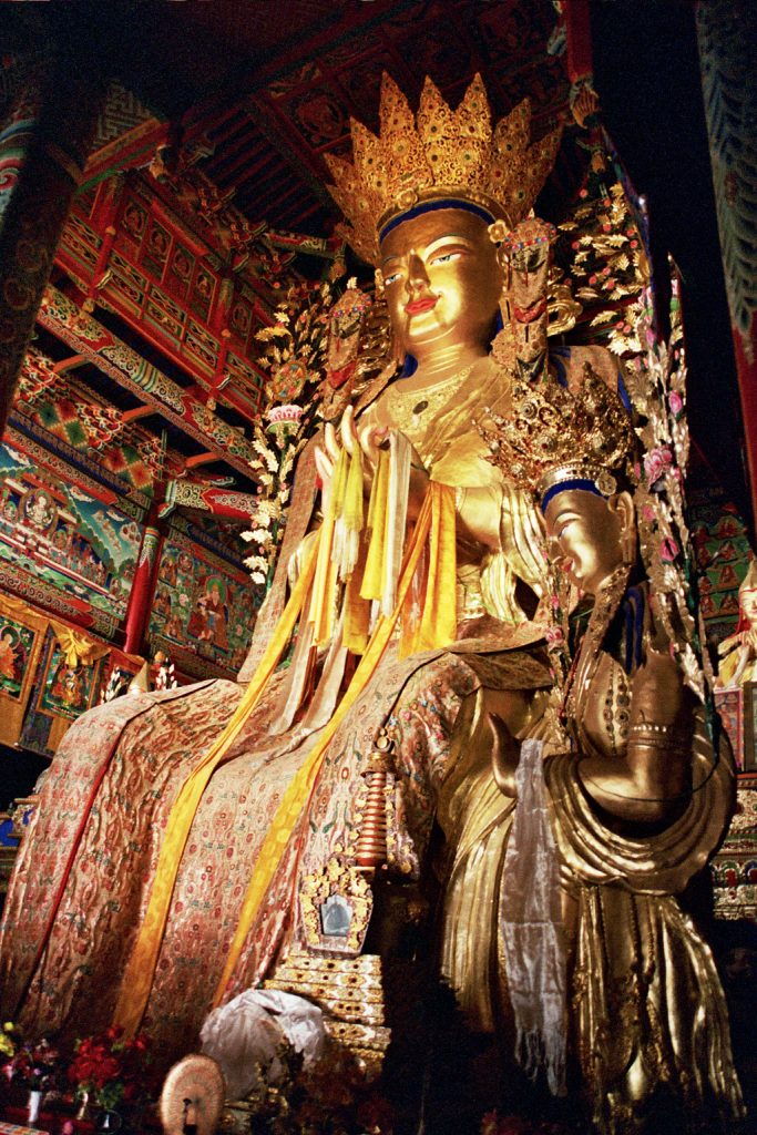 longwu temple statue tongren qinghai province china