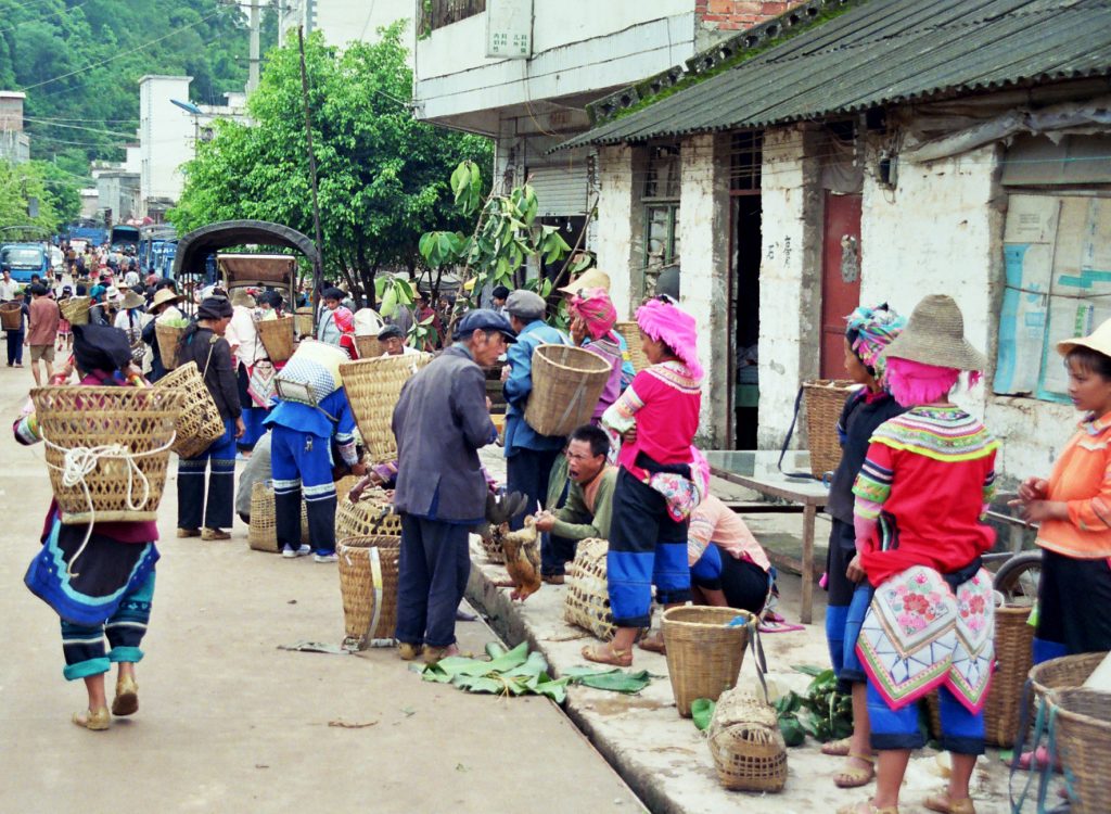 Yi minority Laomeng Market 老勐 市场 Jinping Yunnan